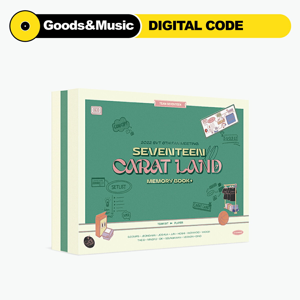 楽天Goods ＆ Music【WEVERSE公式品】【日本語字幕付】 SEVENTEEN - 2022 SEVENTEEN IN CARAT LAND MEMORY BOOK+ DIGITAL CODE 2022 SVT 6TH FAN MEETING【弊店限定特典】【安心国内発送】