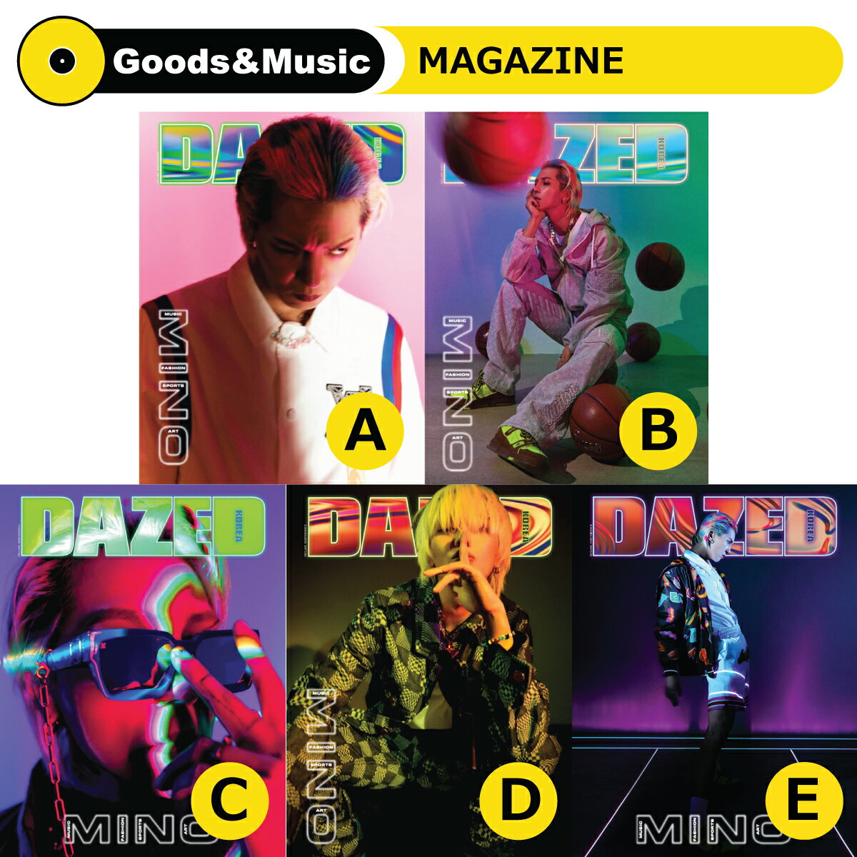 【VER選択】【和訳選択】2021年 6月号 DAZED SONG MINHO ENHYPEN SEVENTEEN WONWOO 画報 インタビュー 韓国 雑誌 マガジン KOREAN MAGAZINE【安心国内発送】のサムネイル