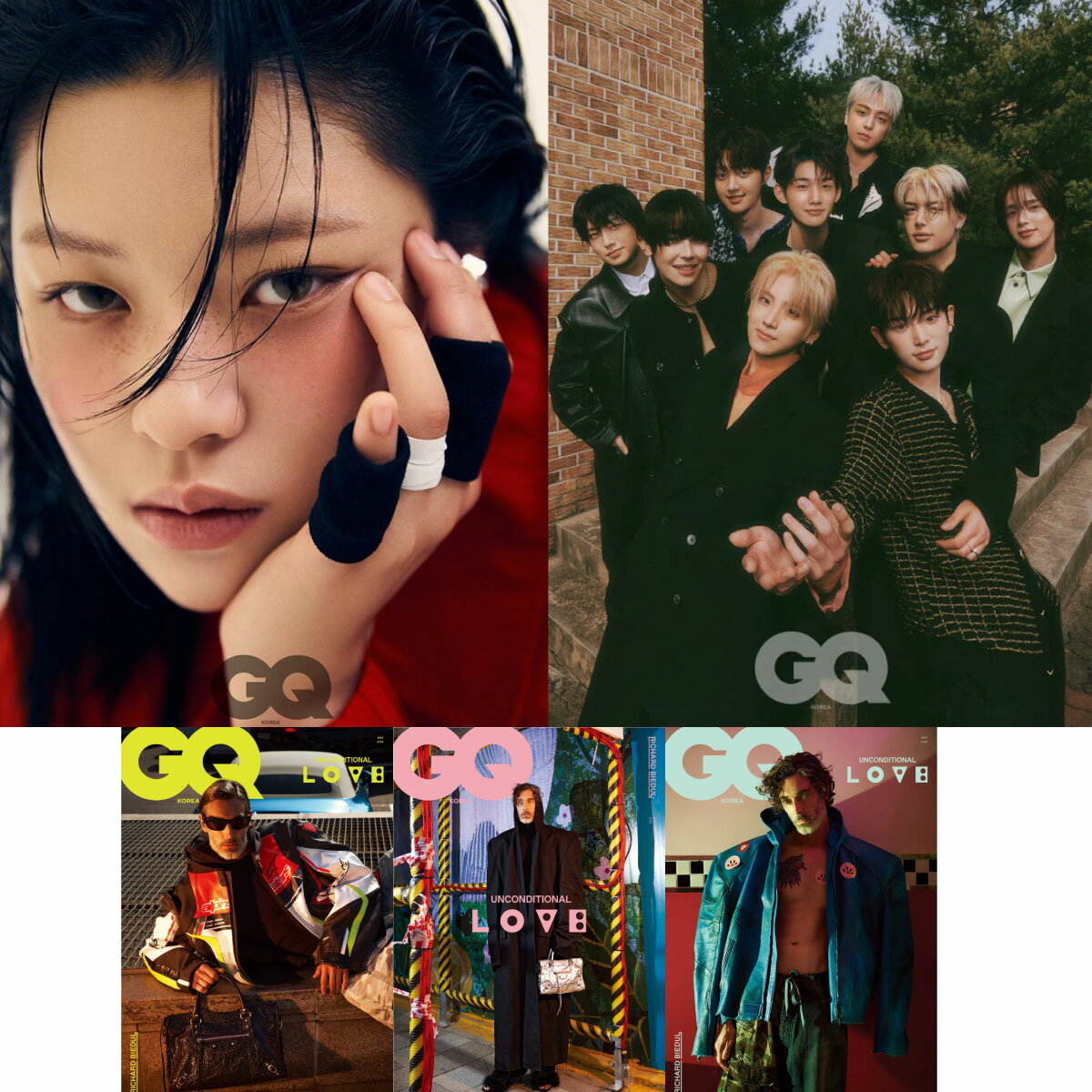 楽天Goods ＆ Music【6種中ランダム】2024年 5月号 GQ and TEAM TWICE JEONGYOEN 画報 イン タビュー 韓国 雑誌 MAGAZINE【安心国内発送】