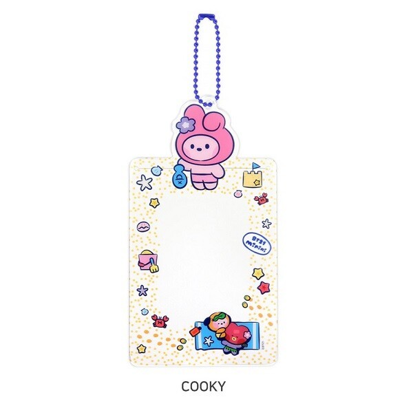 BT21 サマースカイ フォトカードホルダー キーリングクッキー COOKY