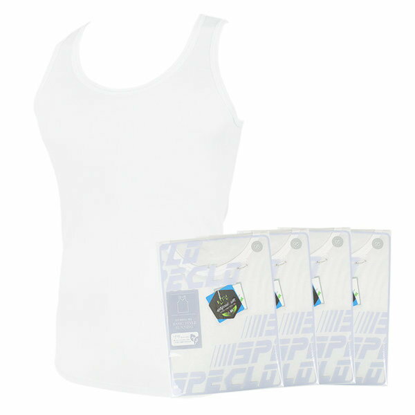 人絹フライス機能性メンズランニングシャツ4枚(95-105)