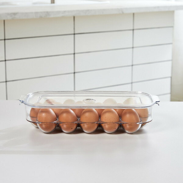 整理がしっかりできる冷蔵庫の中の卵保管箱 16個入り