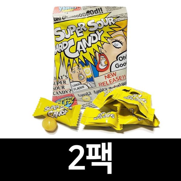 おいしい飴 スーパーサウアーキャンディー レモンの香り 20g 2パック/輸入飴/田安の商品画像