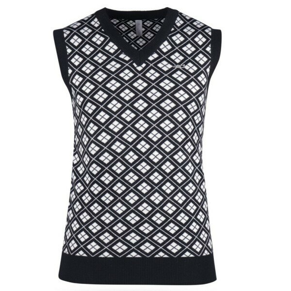 430ゴルフ メンズ デイリー カジュアル Vネック パターン ゴルフ ニットベスト