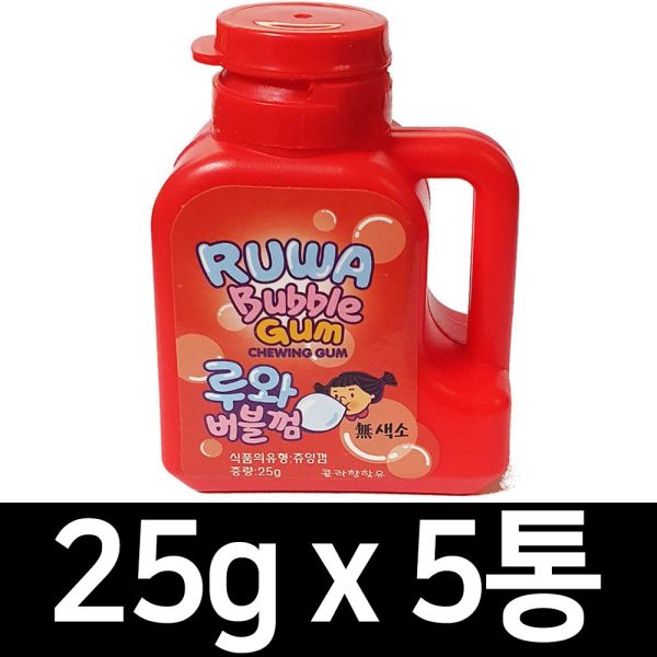 ルワバブルガム 桃の香り 25g 5箱/輸入飴/ハリボーの商品画像