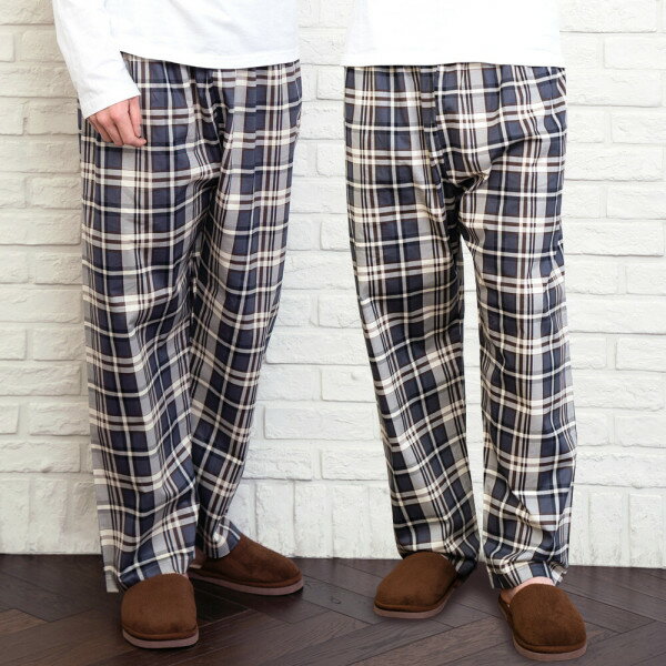 イーラインホームウェア(ビッグチェック)男性パジャマズボン/室内服/パジャマズボン柔らかくて楽な純綿パジャマズボン