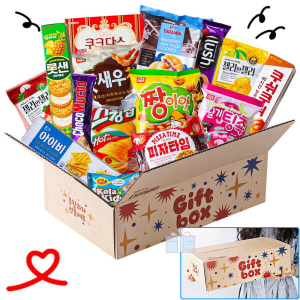 総合菓子ギフトセット ギフト 2号(15種) オフィス 大容量 団体 軽食 ボックス 韓国 海外 人気菓子 総出動の商品画像