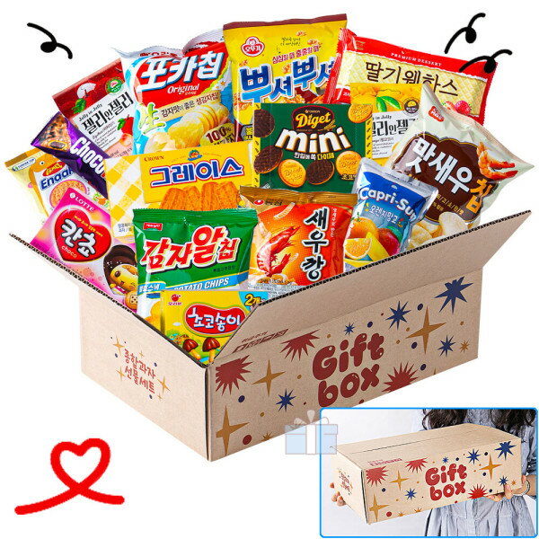 総合菓子ギフトセット ギフト3号(15種ジュース) オフィス 大容量 団体おやつ 飲料ボックス 韓国 海外 人気菓子 総出動の商品画像