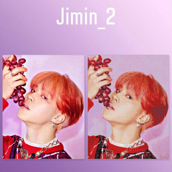 宝石クロスステッチ BTSシリーズ2 Jimin 40x50cmキャンバス型