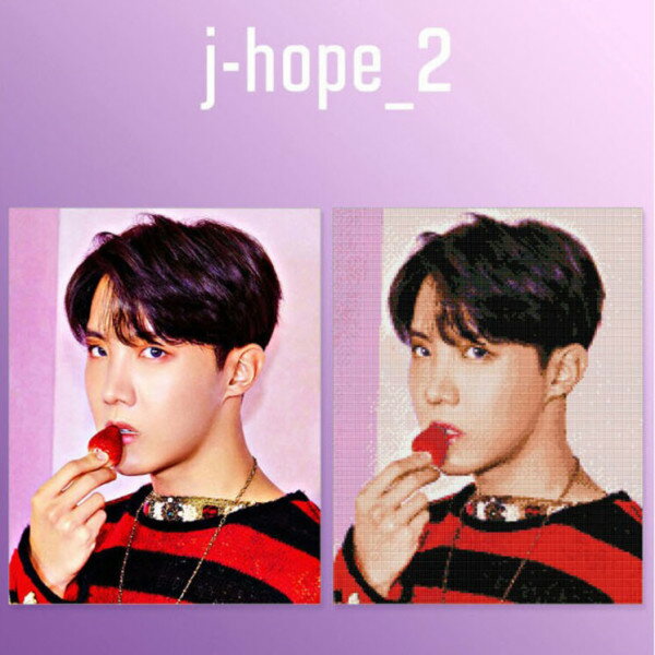 宝石クロスステッチ BTSシリーズ2 j-hope 40x50cm キャンバス型