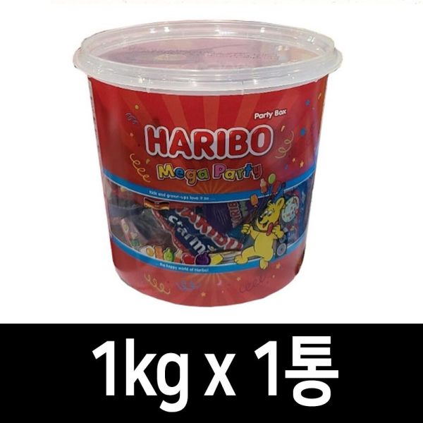ハリボー メガパーティー 1kg (筒)/トロリー/ゼリーの商品画像