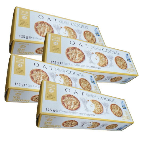 Oat Crunch Cookie 125g x 4 packs オートクランチクッキー