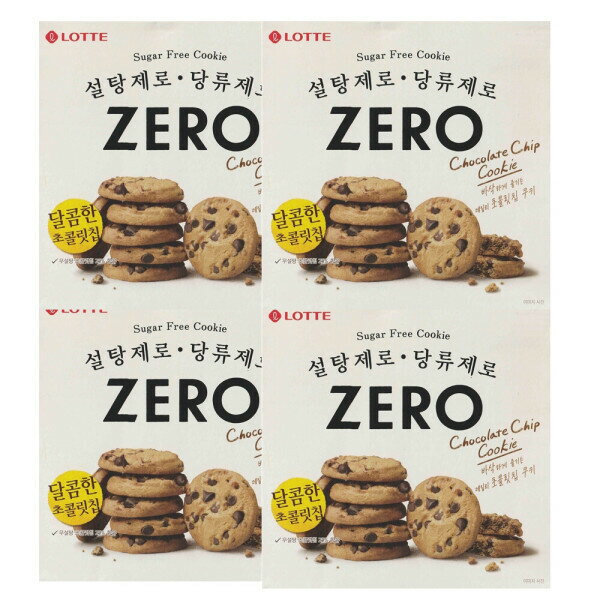 ロッテ製菓 ゼロ チョコレートチップクッキー 168g 4個の商品画像