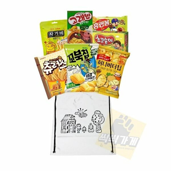 人気お菓子 子供ギフト バッグセット コブクチップ ハニーバターチップ チュロス ジャガビ 鯨ご飯 ホームランボール チョコ松茸の商品画像