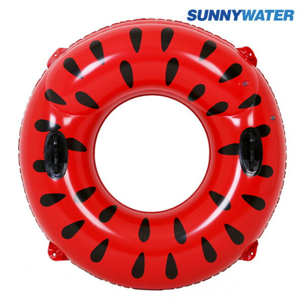 サニーウォーター スイカ 浮き輪 120cm 丸型 水遊び ボート 水泳
