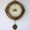 1800-9939 純正品 アンティーク ローガン 錘 静音 壁掛け時計 ゴールド