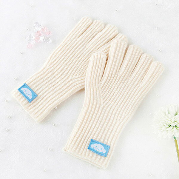 ꥪ Sanrio/Cinnamoroll/Face/Embroidery/Knit Gloves