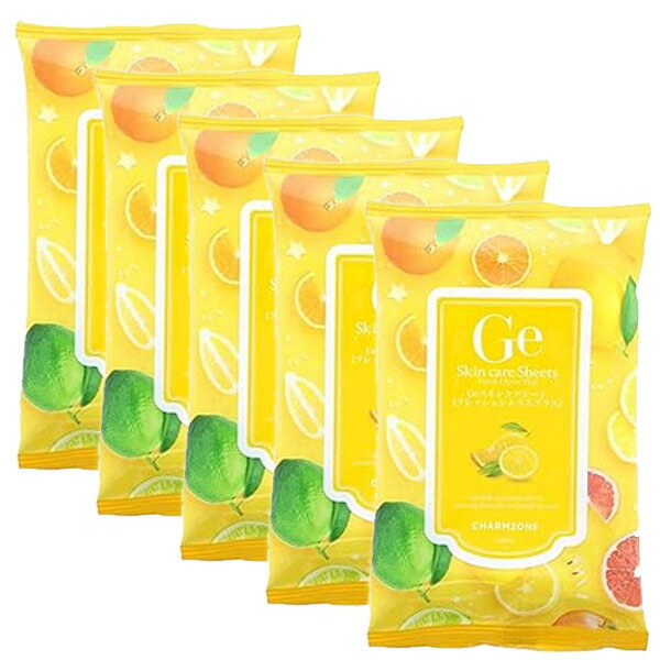 チャームゾーン GE ジーイー スキンケアシート クレンジングティッシュ フレッシュシトラス 10枚(5個)のサムネイル