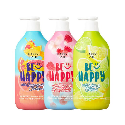 Happy Bath/Smile/900g/3-Item Set/Yuzu/Cherry/Grapefruit Happy Bath/Smile/900g/3-Item Set/Yuzu/Cherry/Grapefruit