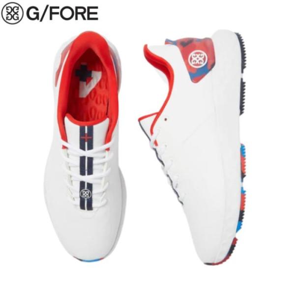 ジフォア 男性ゴルフシューズ MG4+ レッドカモ スパイクリス ゴルフシューズ