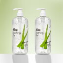 FLOR de MAN Large Size Real Aloe Soothing Gel 1000ml x 2pcs Aloe Vera 98% Skin Soothing Moisturizing