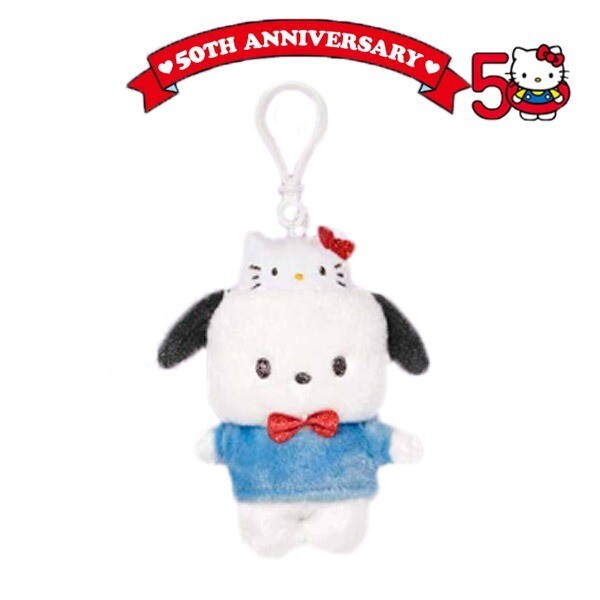 ハローキティ 50周年 人形 サンリオ ポッチャコ キーリング バッグハンガー