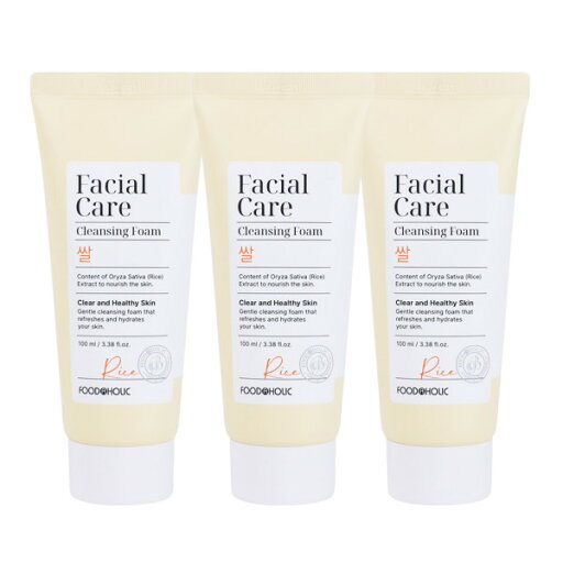 Foodaholic/Facial/Care/Cleansing Foam/Rice/100ml/Cleanser Foodaholic/Facial/Care/Cleansing Foam/Rice/100ml/Cleanser