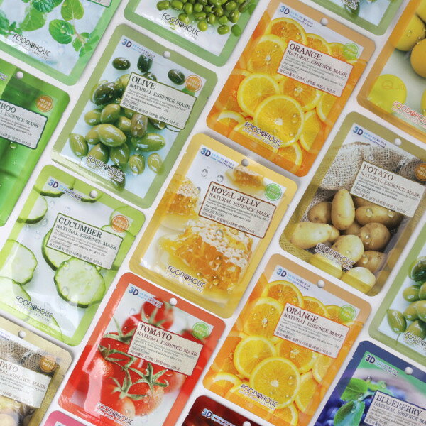 (50枚+送料無料)フードアホリック3D ナチュラルエッセンス マスクパック