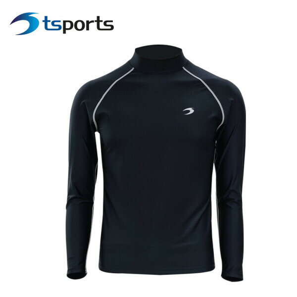 TSスポーツ メンズ 長袖 ラッシュガード 水着 ビーチ 室内 上着 大人 ビッグサイズ 生存水泳 23042
