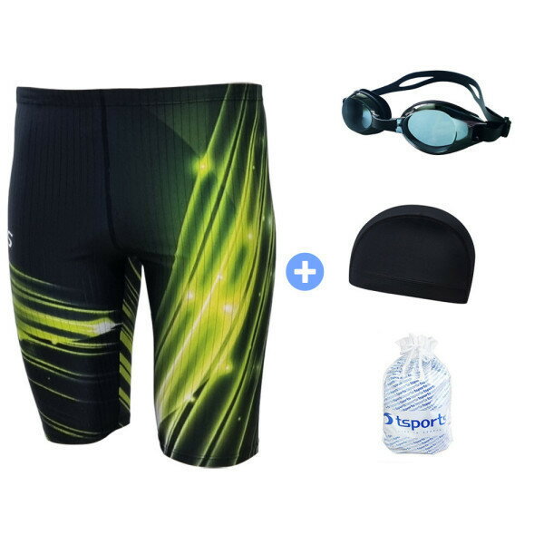 TSスポーツ 男性水着 5分丈 半ズボン イージーフィット 大人 ビッグサイズ(M-5XL 7サイズ) 講習用 お得セット 24058