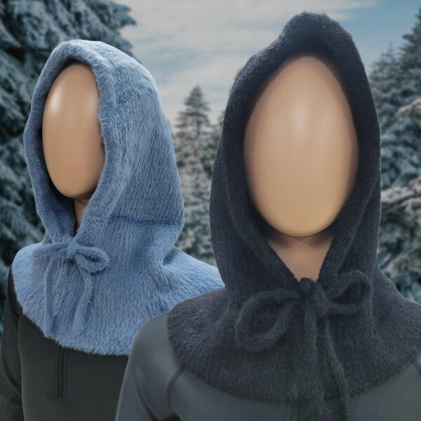 ミックスオン フェザーバラクラバ ワイドフィット フード 冬 ネックウォーマー ビッグサイズ 女性 男性