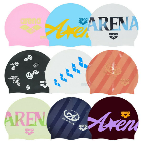 TSスポーツ アリーナ グラフィック シリコン水泳帽 20 スイムキャップ 大人 男女共用 水泳帽 室内プー..