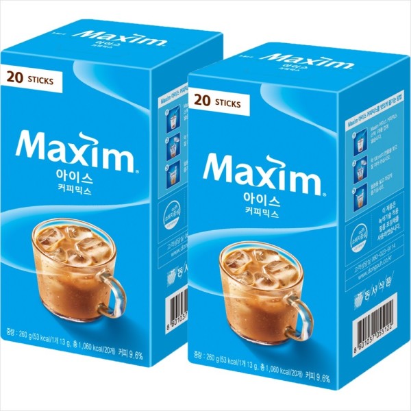 マキシム アイス コーヒーミックス 20Tx2個 / 2セット購入時 1000ウォン 割引x 賞味期限