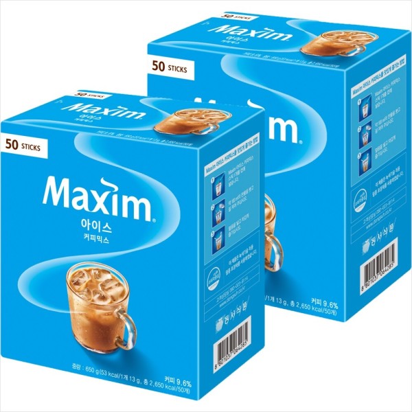 マキシム アイス コーヒーミックス 50Tx2個 / 2セット購入時 1000ウォン 割引x 賞味期限