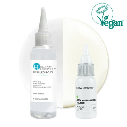 【GLOWMONSTER】 グローモンスター アクティバ マデカソサイドソリューション 原液30ml + 3Kda オリゴ ヒアルロン酸 2% 原液 100ml プレミアムビーガン 【GLOWMONSTER】 グローモンスター アクティバ マデカソサイドソリューション 原液30ml + 3Kda オリゴ ヒアルロン酸 2% 原液 100ml プレミアムビーガン