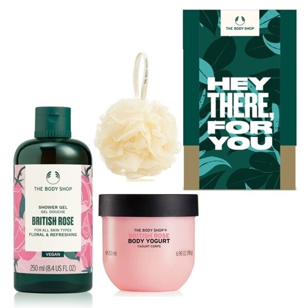 【The body shop】 ザ·ボディショップ ブリティッシュ ローズ ボディヨーグルトセット((プレゼント)) ..