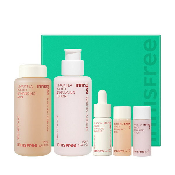【Innisfree】 ブラックティーユース エンハンシング スキンケアセット (贈呈品なくなり次第、予告なしで贈呈終了)
