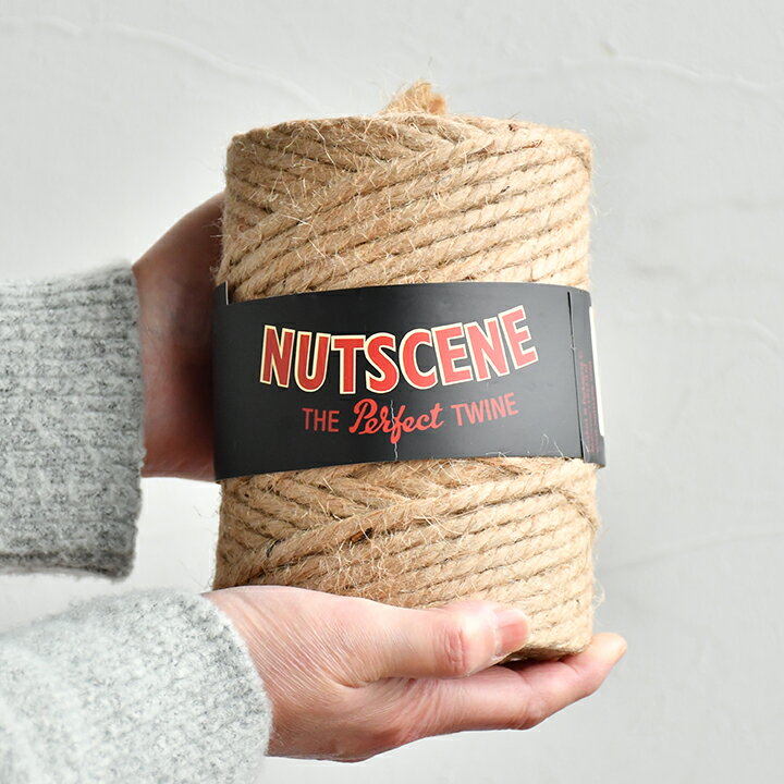 麻ひも 麻紐 NUTSCENE ナッツシーン チャンキー スプール 90m ナチュラル 園芸 ガ...