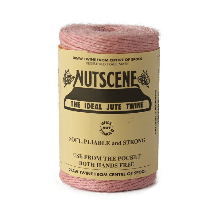 麻ひも 麻紐 NUTSCENE ナッツシーン ジュートスプール ペール 約180g ローズピンク ガーデンマートオリジナル特注色 園芸 ガーデニング 手芸 クラフト ラッピング カラー