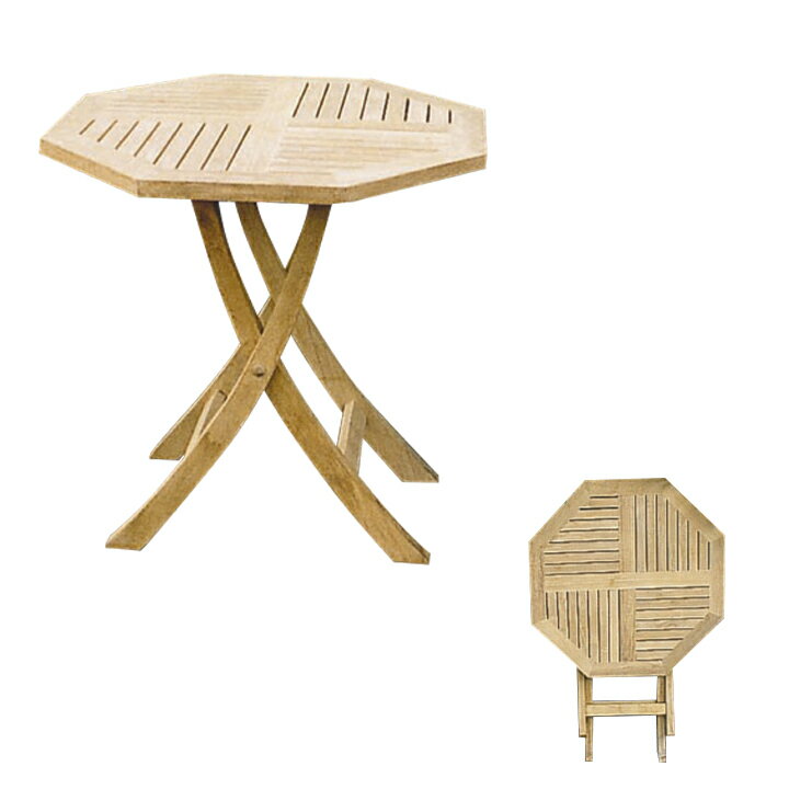 Rakuten - ガーデンテーブル/ファニチャー/木製家具/折り畳みテーブル 高さ75cmタイプ無塗装屋外向け チーク材ファニチャー[ジャービス商事/20869]【メーカー直送・代金引換不可】【本州送料無料】