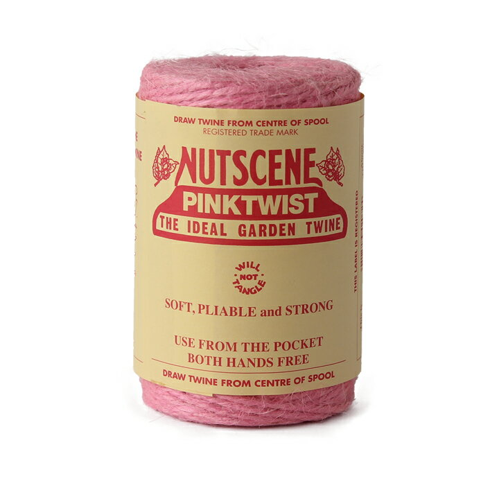 麻ひも 麻紐 NUTSCENE ナッツシーン ジュートスプール 110m ピンク 園芸 ガーデニング 手芸 クラフト ラッピング カラー