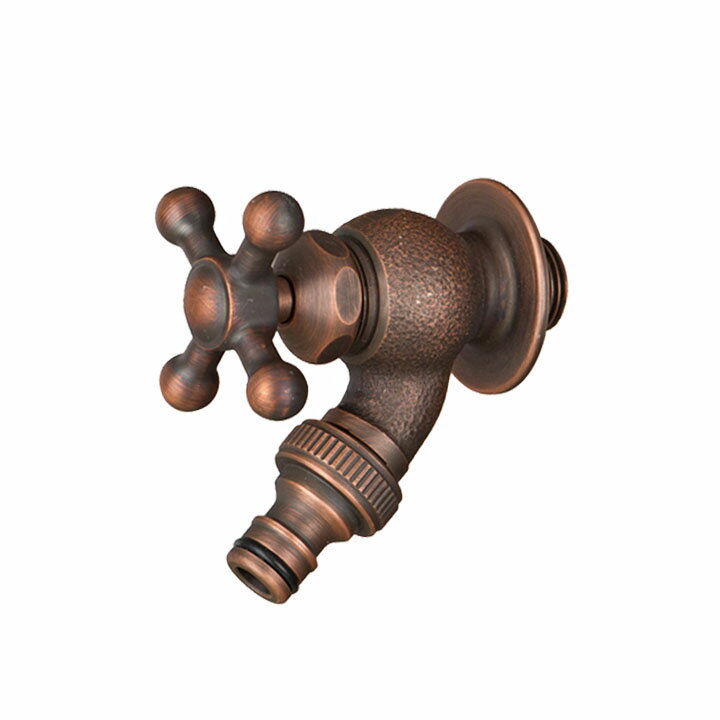 外水栓用 デザイン蛇口 ホース接続用蛇口/補助蛇口 ケトル ブロンズ色 GM3-F-262 [F-503蛇口側アクセサ..