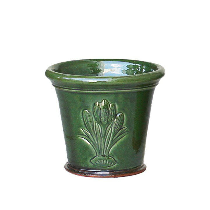 Whichford ウィッチフォード 植木鉢 塗り鉢 グレイズドクロッカスポット 直径17cmサイズ モス