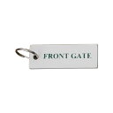 【メール便対象】 イギリス　アンドリュークレース社木製ガーデンキーリング／キーホルダー「FRONT GATE」