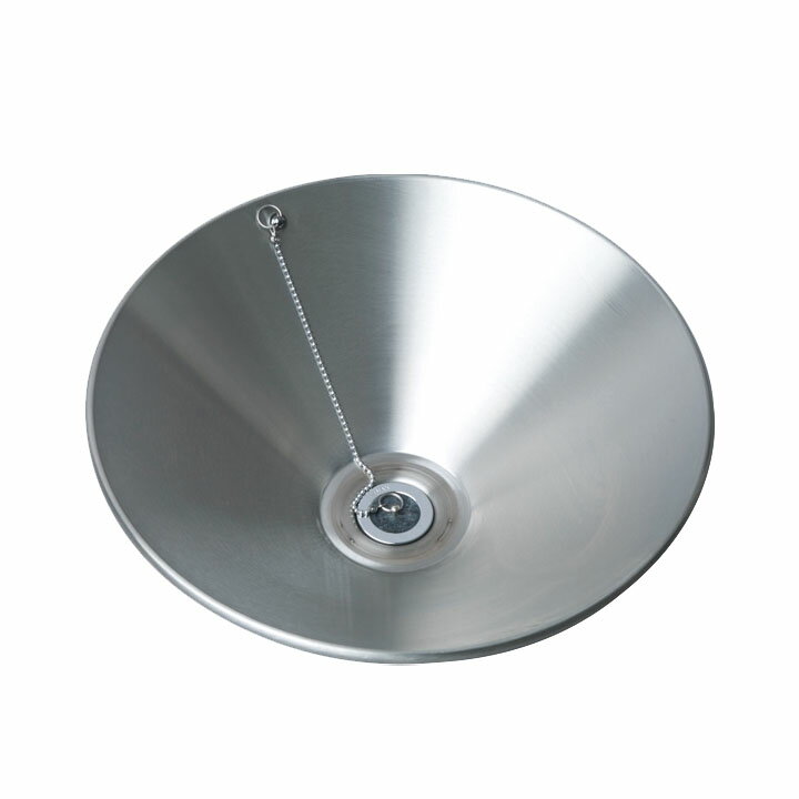 シンプル 水受け ガーデンパン ステンレスボウル Φ400×130 ゴム栓・25mm排水金具付 GM3-G-S100 Only On..