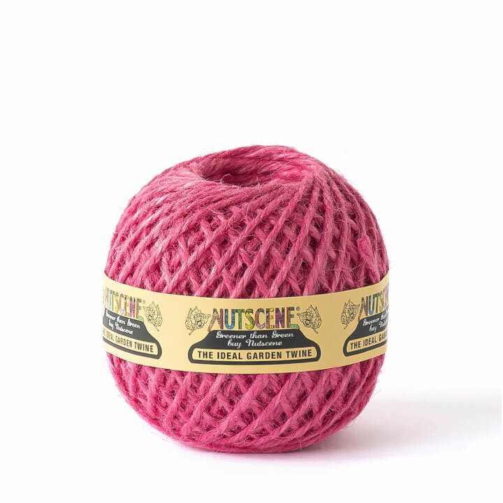 麻ひも 麻紐 NUTSCENE ナッツシーン ジュート ミニボール 約84g (40m) ピンク 園芸 ガーデニング 手芸 クラフト ラッピング カラー (マラソン期間中PTUP)