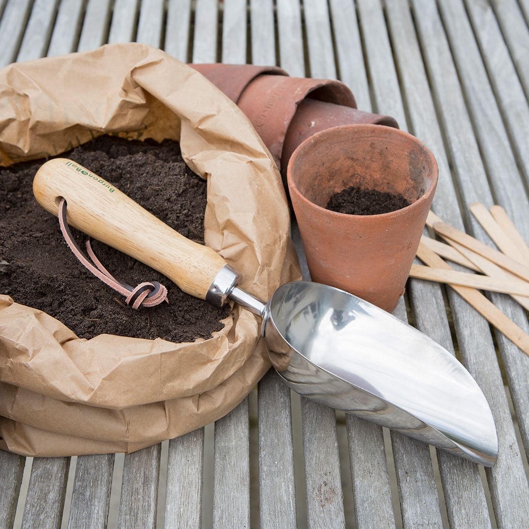 園芸 ガーデニング用 ハンディ シャベル ステンレススチール製 コンポストスコップ Compost Scoop RHS認定品 Burgon&Ball バーゴン＆ボール (マラソン期間中PTUP)