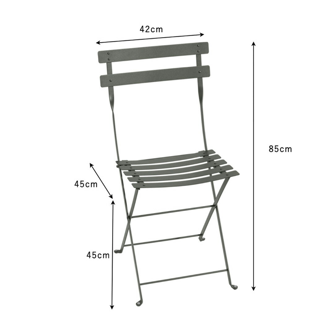 �ե�󥹤Υ��ե��������ޤ줿�����ǥ������ �ӥ��ȥ� �᥿������� 2�ӥ��å� Fermob Bistro Metal Chair ������ �����ǥ�ե��˥��㡼 (Bistro�ݥ����5����)