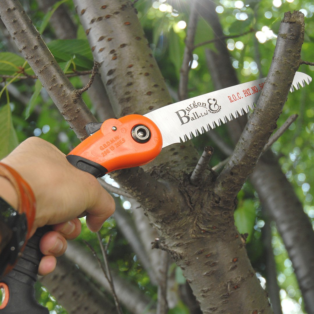 園芸 ガーデニング用 庭木 薔薇 剪定 枝切 折りたたみ式剪定のこぎり FOLDING PRUNING SAW RHS認定品 Burgon&Ball バーゴン＆ボール (マラソン期間中PTUP)