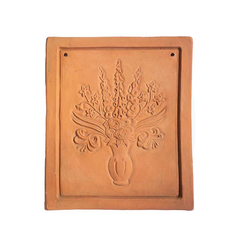 Rakuten - Whichford ウィッチフォード 壁面装飾 壁掛け フロリバンダ プラーク 25×21cm 陶板 刻板